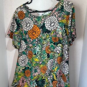 Lularoe floral print dress size large